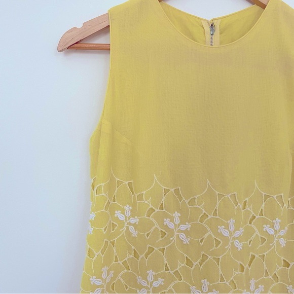 Stunning Yellow 60s Vintage Dress By Miss Elliette - Picture 3 of 4